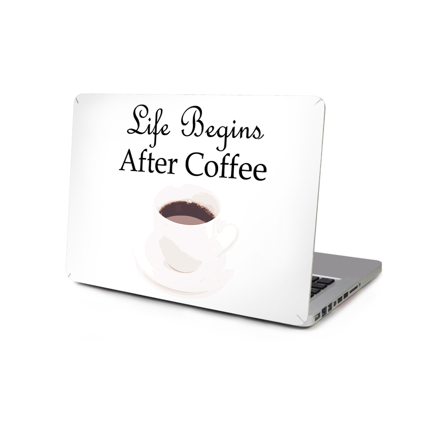 Skin för Macbook Air 13.3-tum - Life begins after coffee